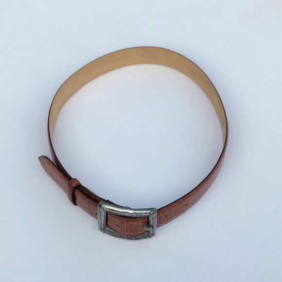 Cipriani Collection Brown Italian Alligator Belt S main image 7
